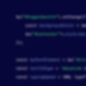 Sample code on dark blue background.